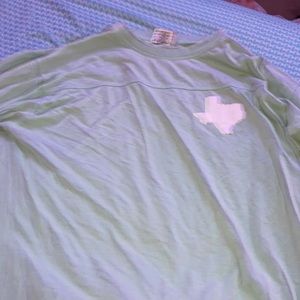Mint green long sleeve Texas shirt